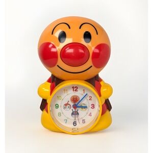 Vintage 1990s SEGA Toys 7" ANPANMAN ALARM CLOCK  - TESTED/WORKS